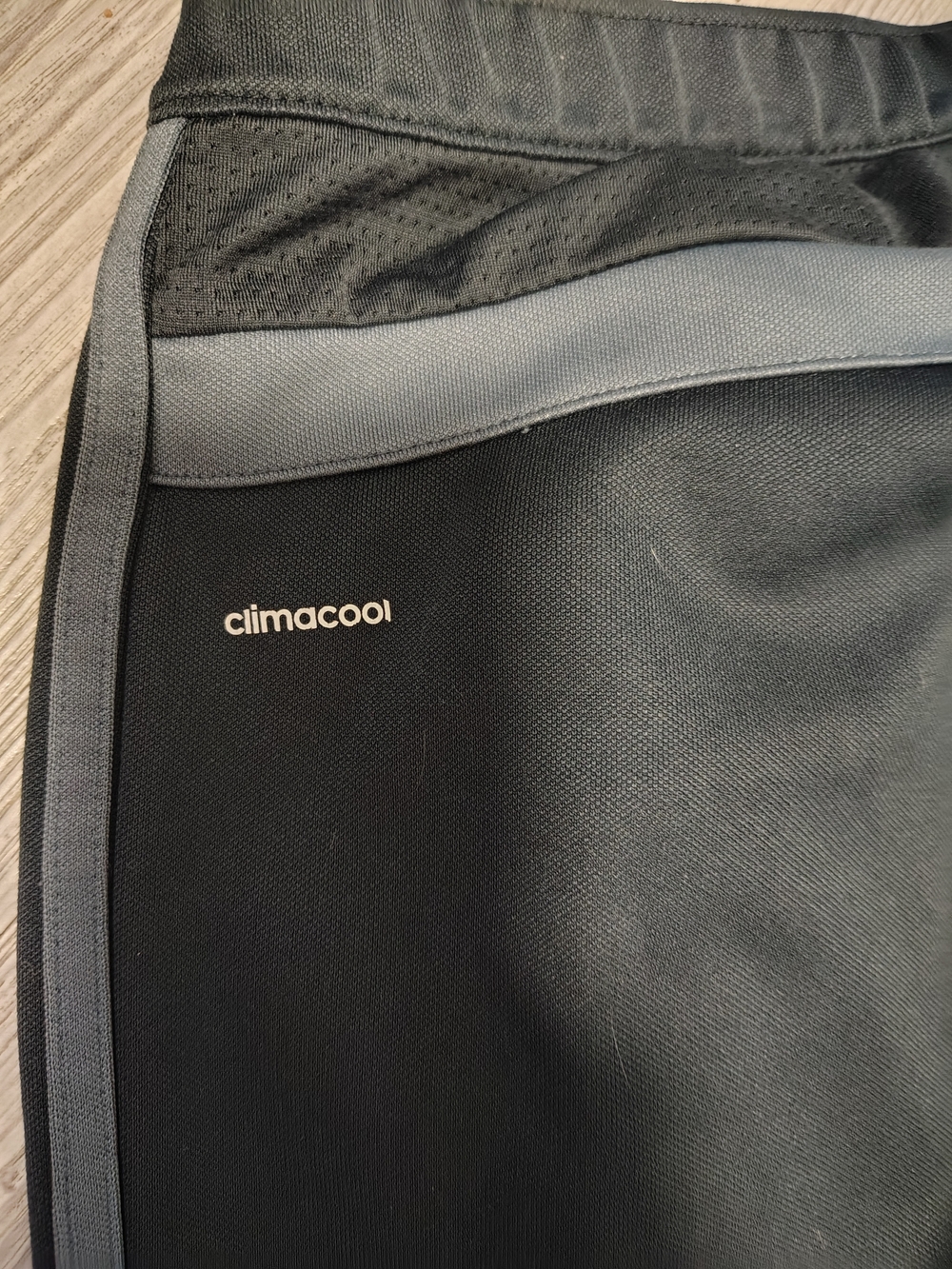 adidas Black Jogger Pants with Gray Side Stripes - Picture 3 of 5